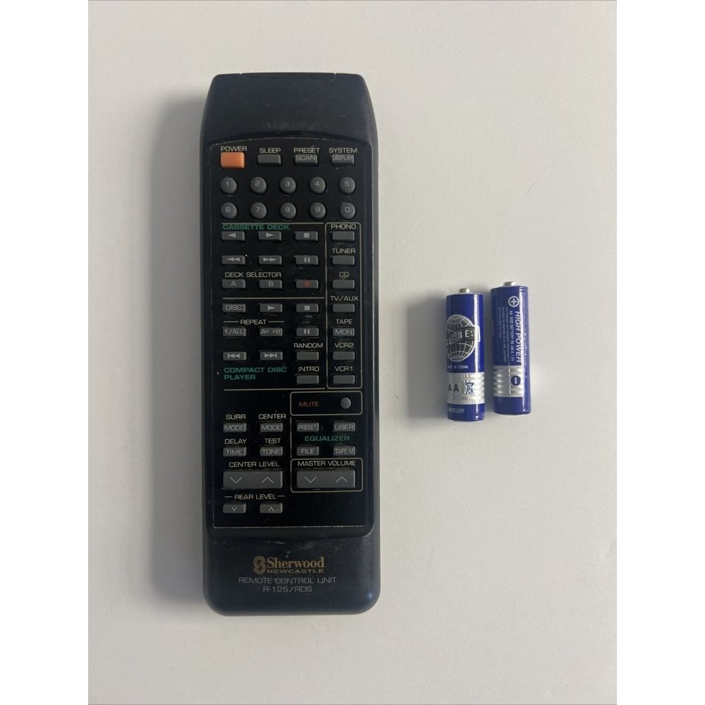 Sherwood Receiver R-125 RD Remote Control Tested Works Great. Batteries Bundle